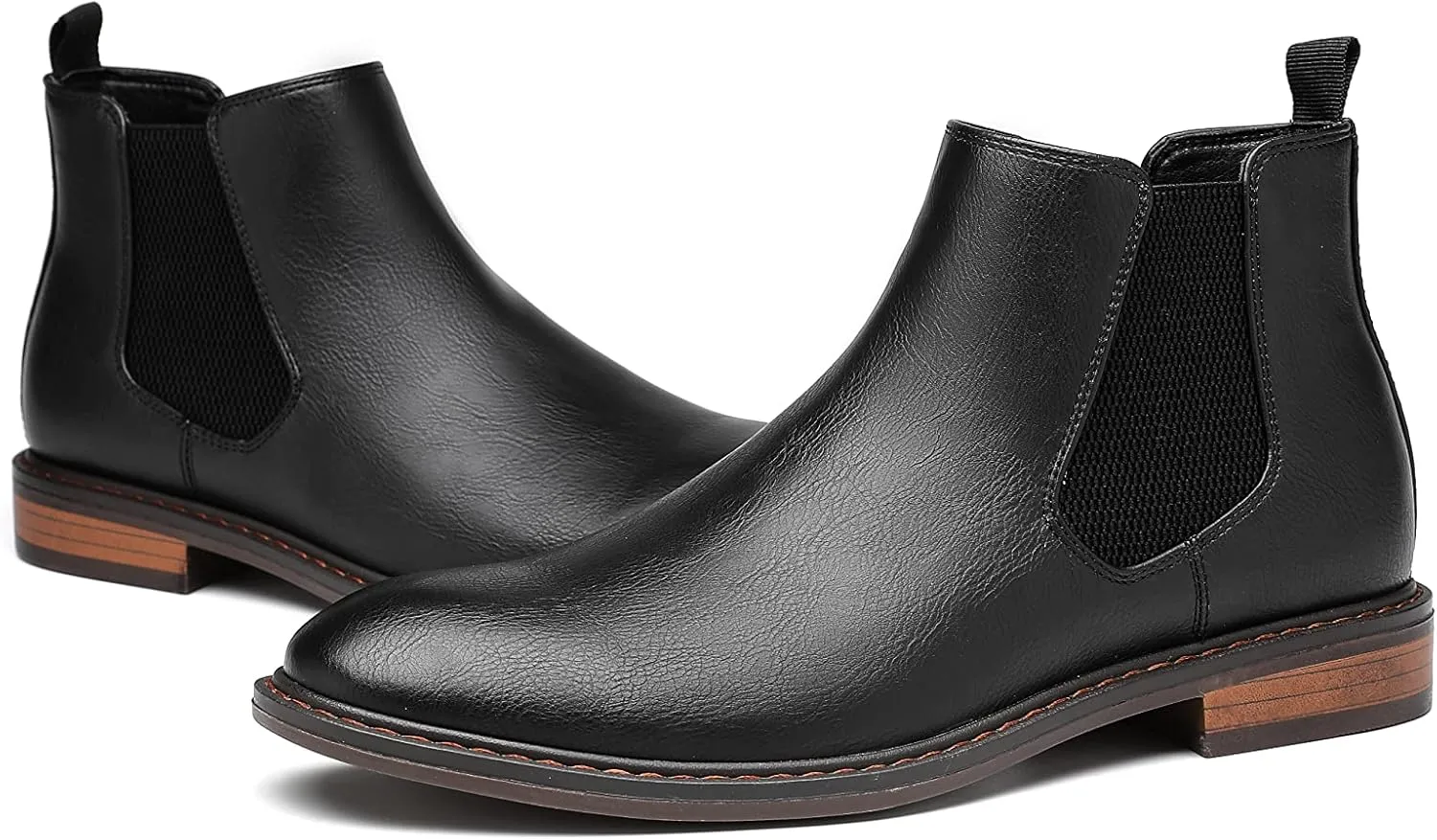 DECARSDZ Men's Chelsea Boots Casual Classic Comfy Slip-On Suede Chukka Mens Ankle Boot