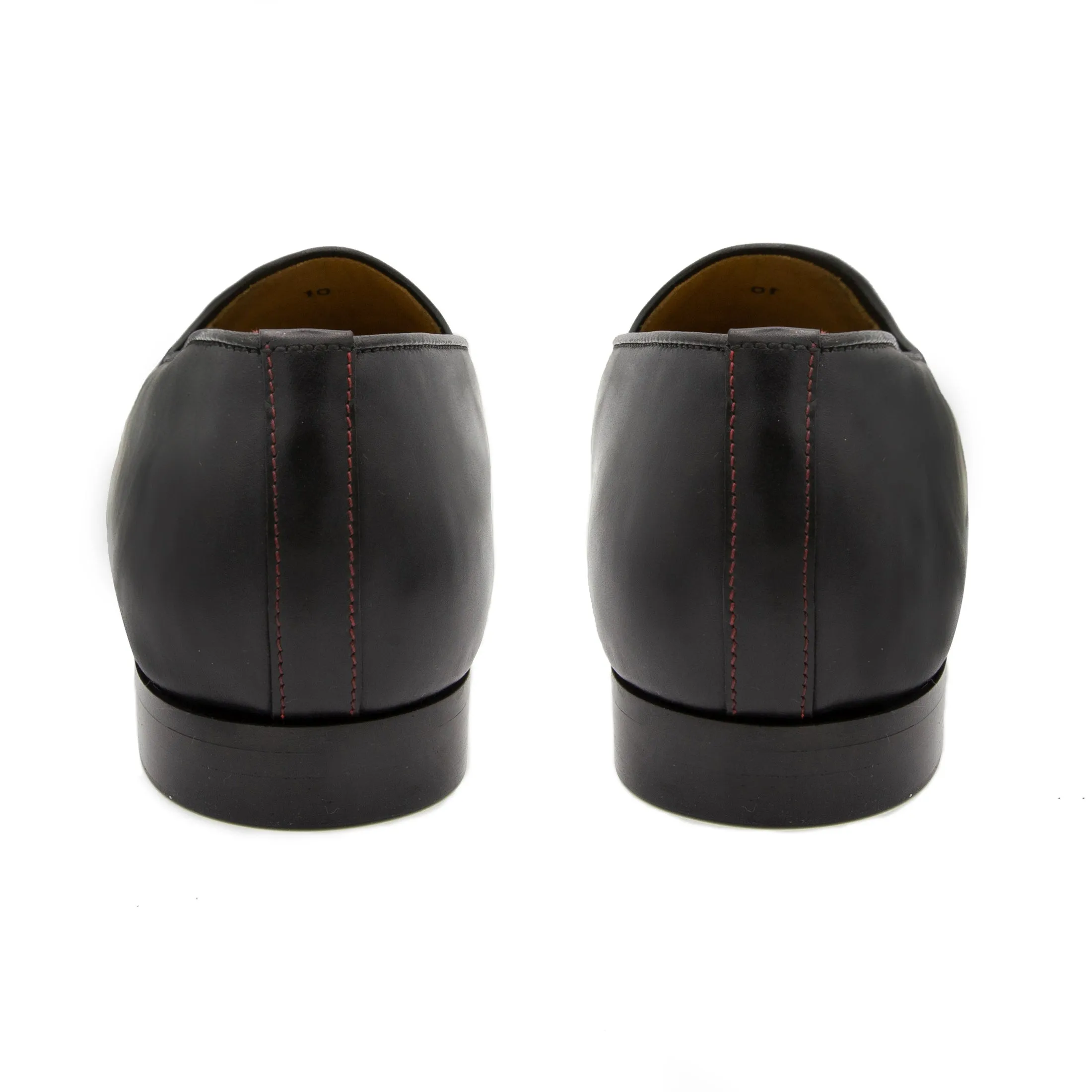 Del Toro Black Leather Milano Loafer