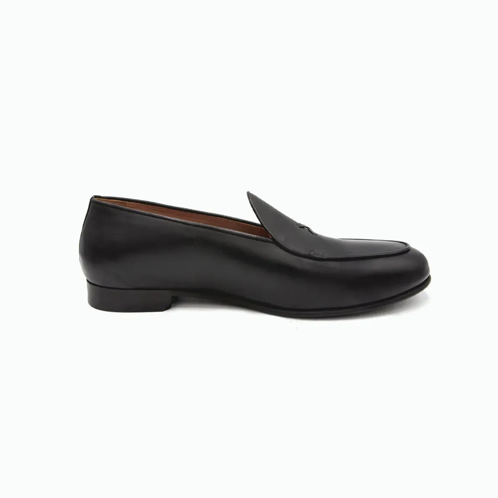 Del Toro Black Leather Milano Loafer