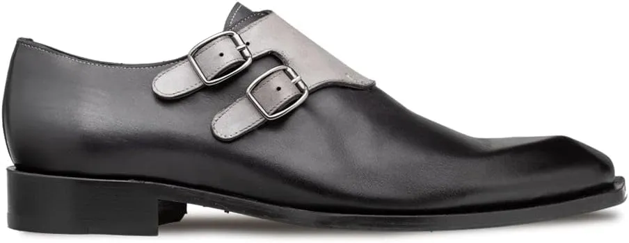 Double Buckle Duotone Monk Strap Graphite/Grey / 8 / Medium