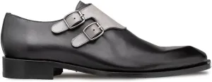 Double Buckle Duotone Monk Strap Graphite/Grey / 8 / Medium