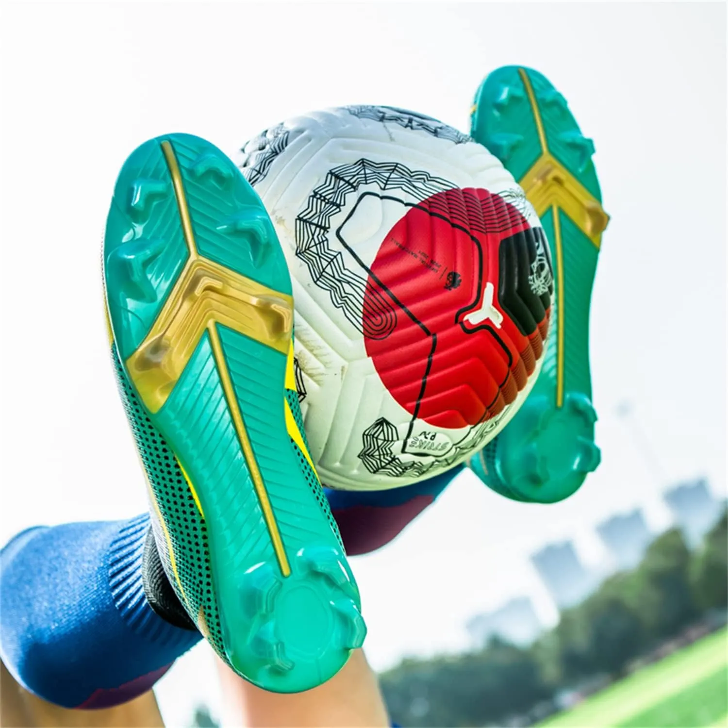 DRESER Competitive Adult Football Shoes Men's and Women's Outdoor Football Shoes Track and Field Turf World Team Non-Slip Shoes Running Sports Lightweight Breathable Non-Slip Shock-Absorbing Shoes