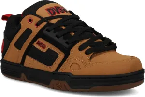 DVS Men's Skate Shoe, TAN/Black/RED, 6.5