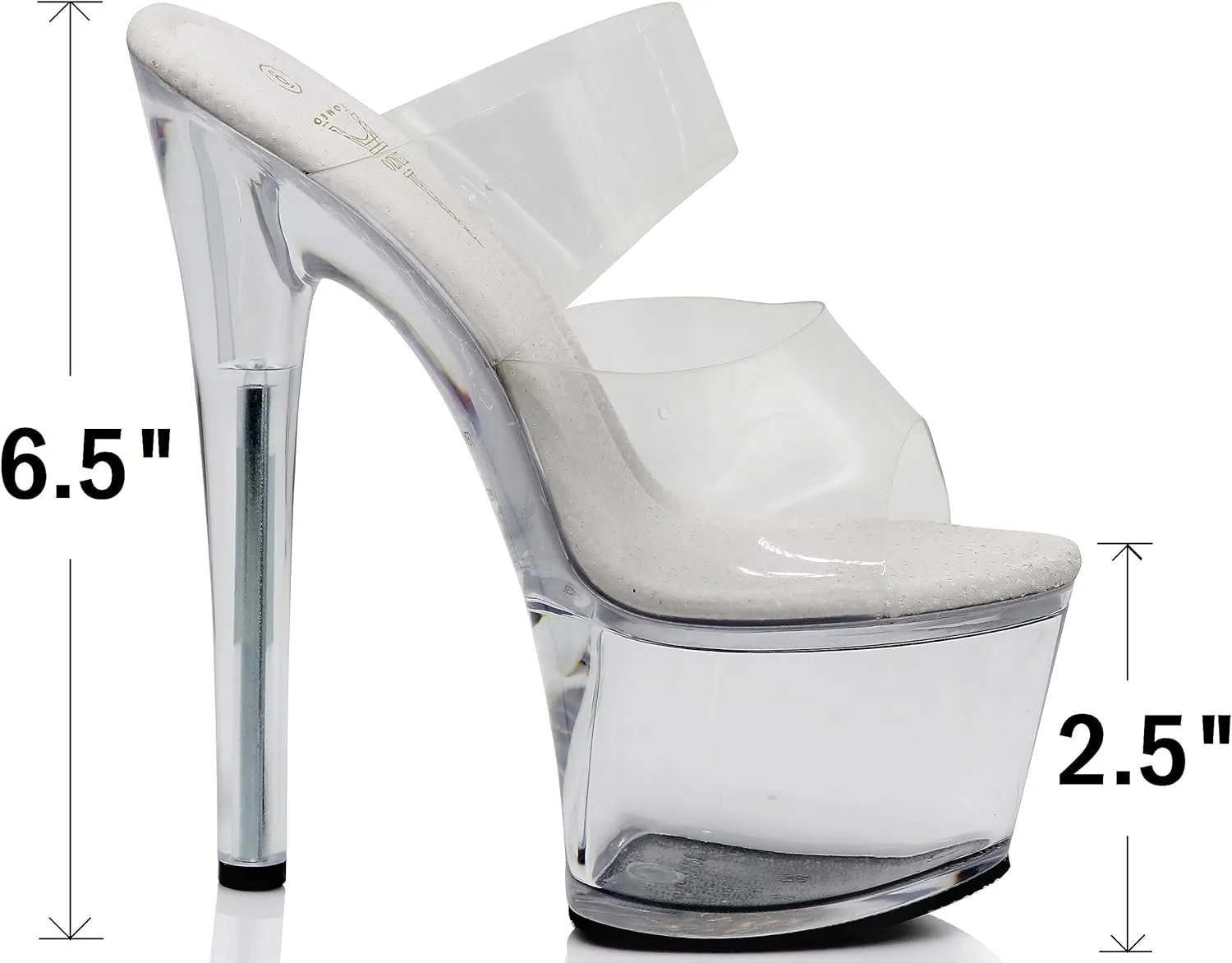 Enzo Romeo Women Clear High Heel Platform Wedge Pump Sandals