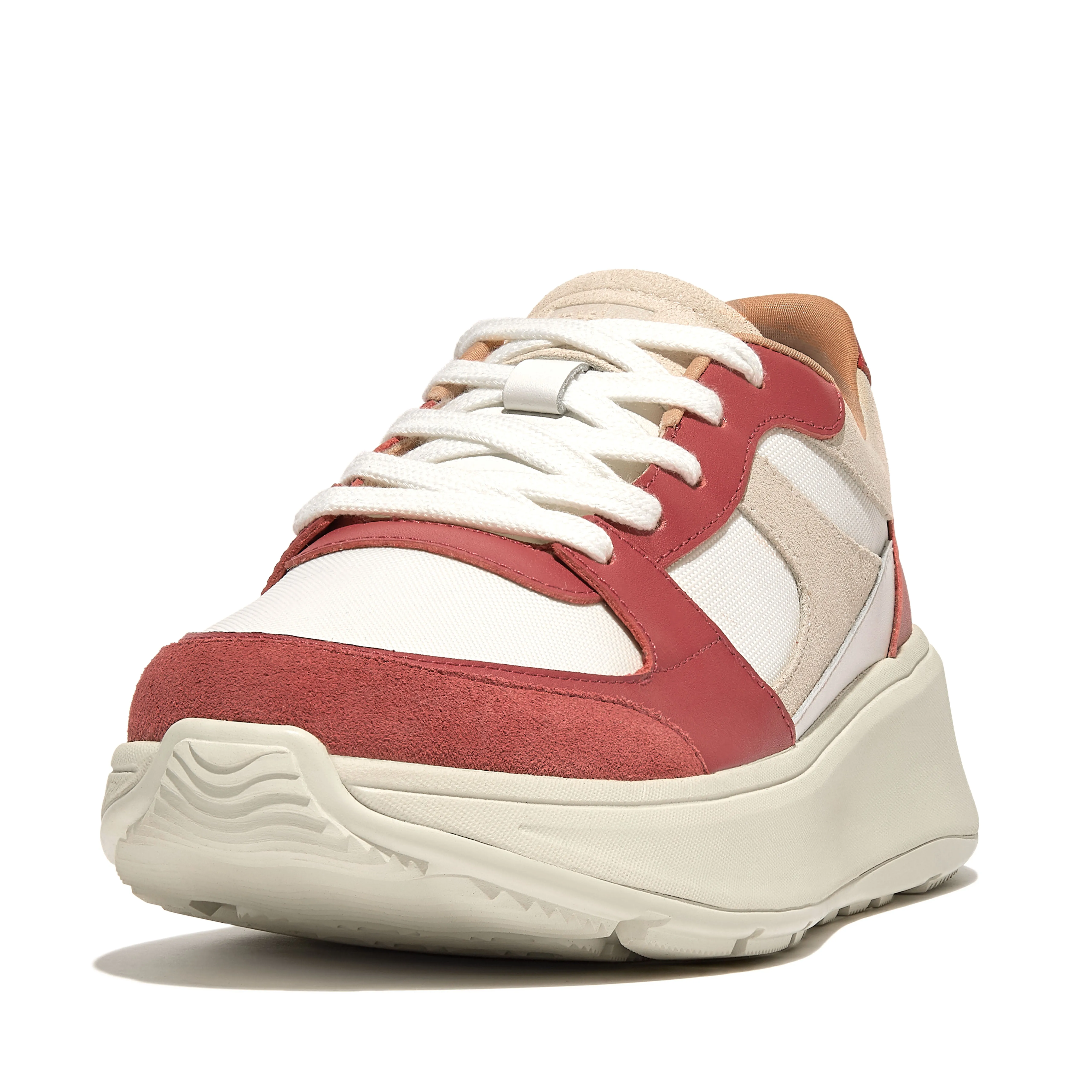 F-MODE Leather-Mix Flatform Trainers