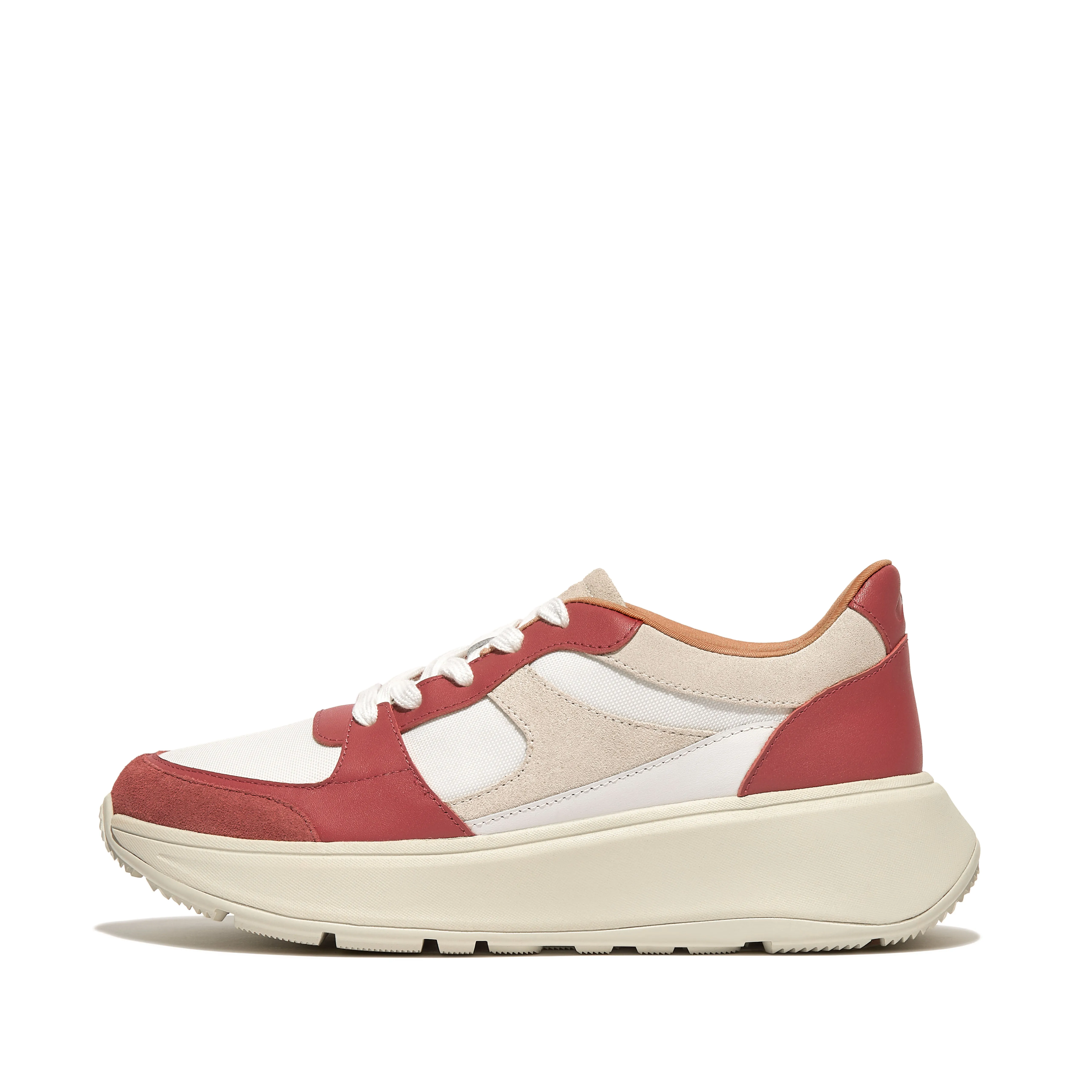 F-MODE Leather-Mix Flatform Trainers