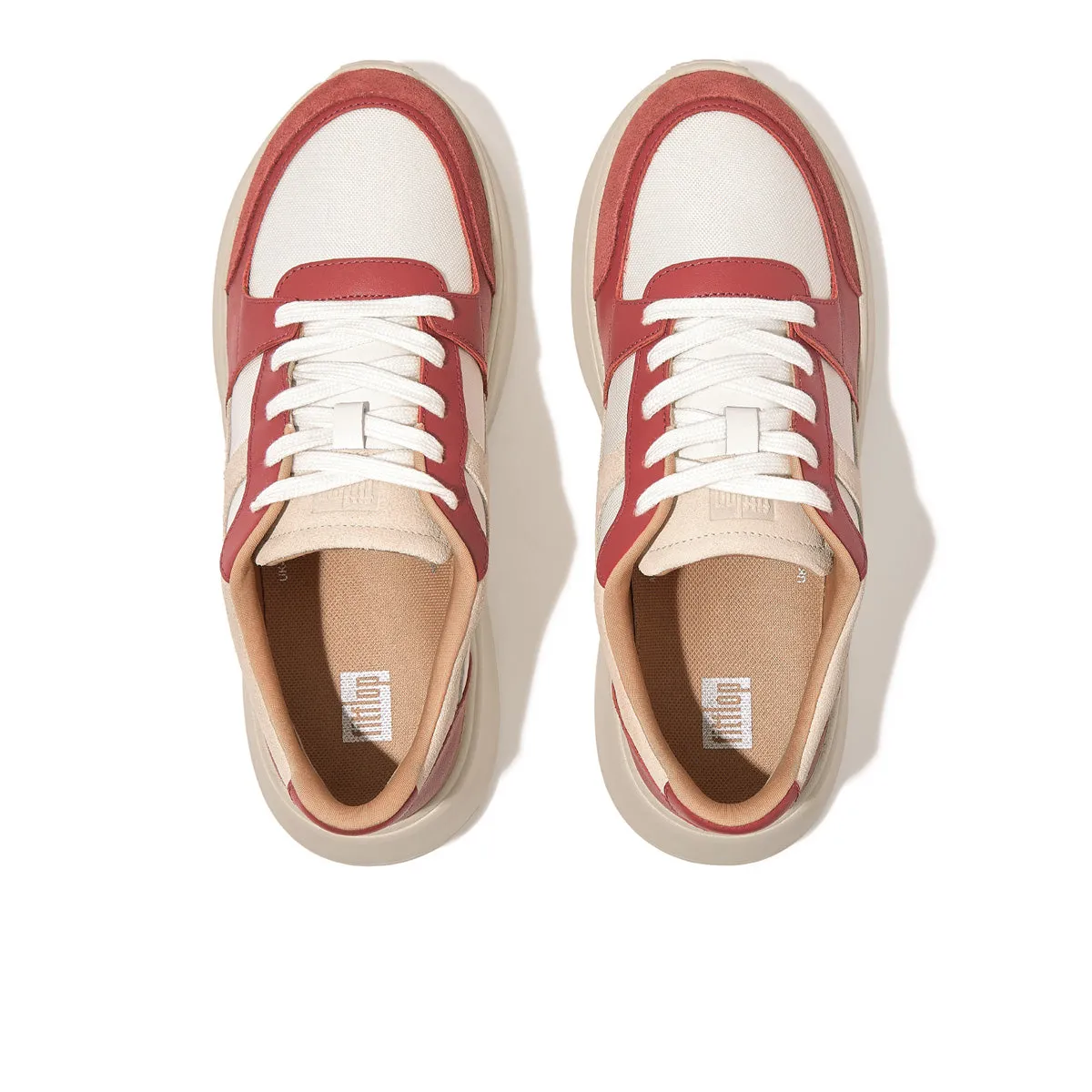 F-MODE Leather-Mix Flatform Trainers