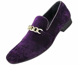 Fay Purple Velvet Loafers
