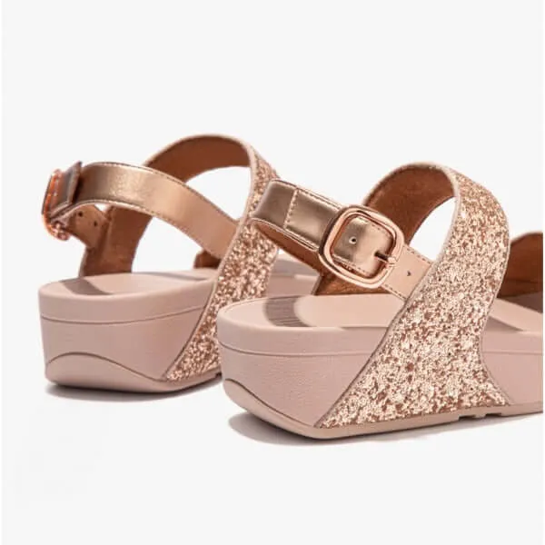 FitFlop LULU GLITTER Womens Back-Strap Sandals Rose Gold