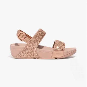 FitFlop LULU GLITTER Womens Back-Strap Sandals Rose Gold