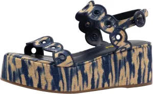 FSJ Women Boho Wedge Sandals Low Platform Open Toe Cut-Out Strappy Stylish Summer Casual Party Shoes Size 4-16 US