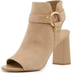 FSJ Women Peep Open Toe Ankle Booties Block Heel Metal Buckle High Heel Sandals Cutout Ankle Strap Zipper Cocktail Nightclub Pumps Shoes Size 4-16 US