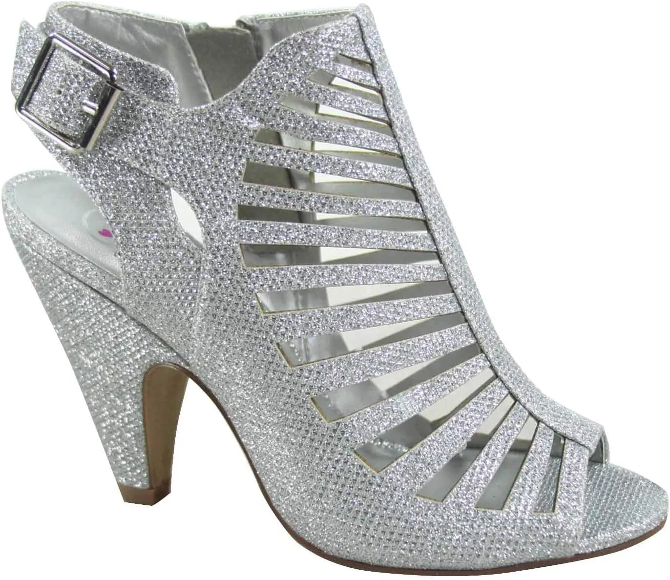 FZ-Shaky-s Women's Sexy Strappy Peep Toe Slingback Buckle Chunky Heel Sandal Shoes