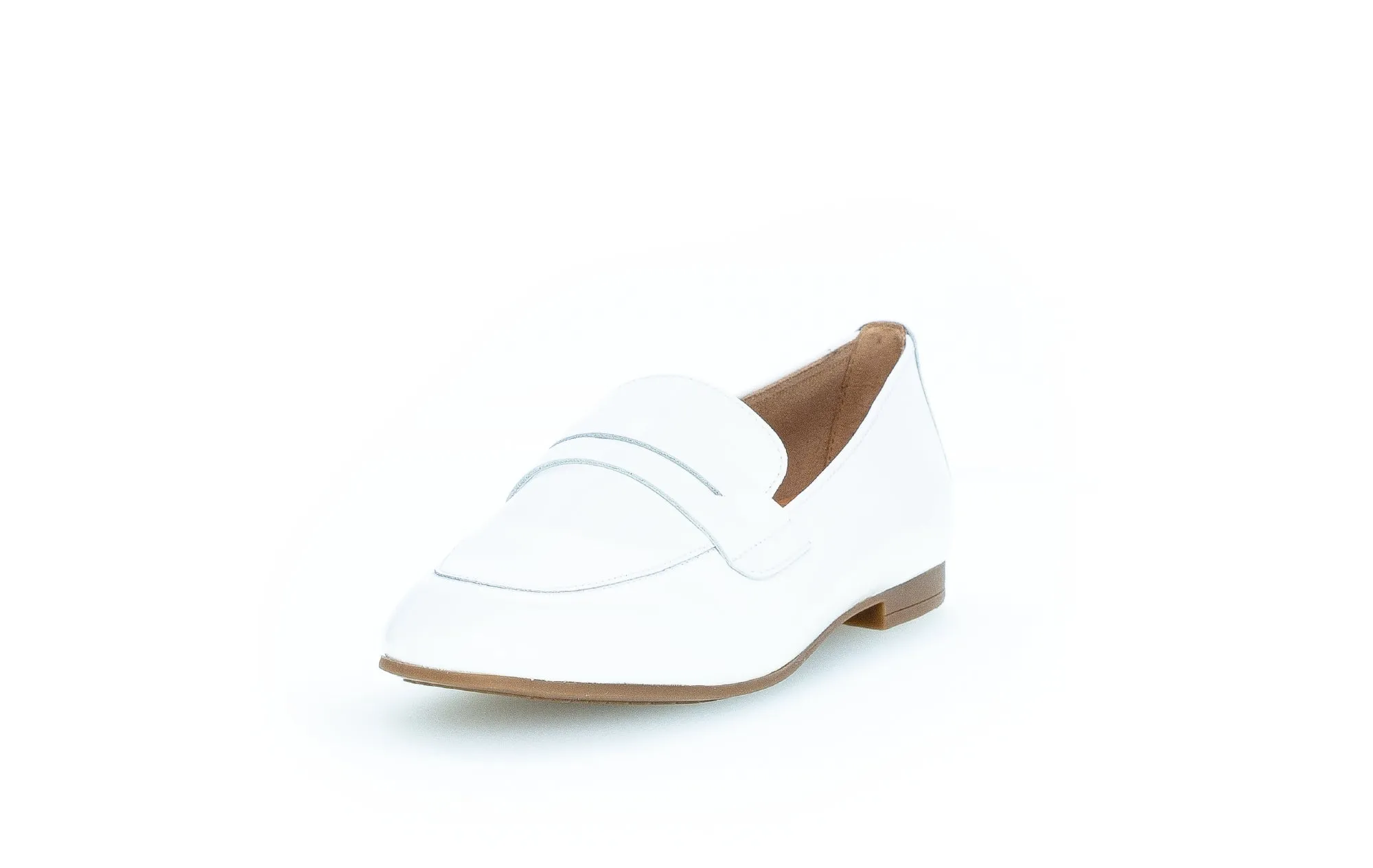 GABOR - 25.213.91 FLAT SLIP-ON SHOE - WHITE PATENT
