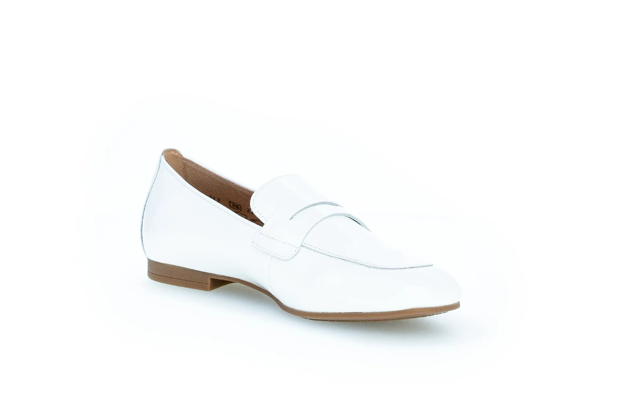 GABOR - 25.213.91 FLAT SLIP-ON SHOE - WHITE PATENT