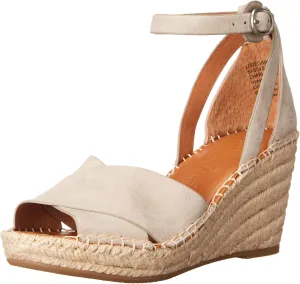 Gentle Souls by Kenneth Cole Women's Charli X Band Buckle Heeled Sandal Espadrille Wedge