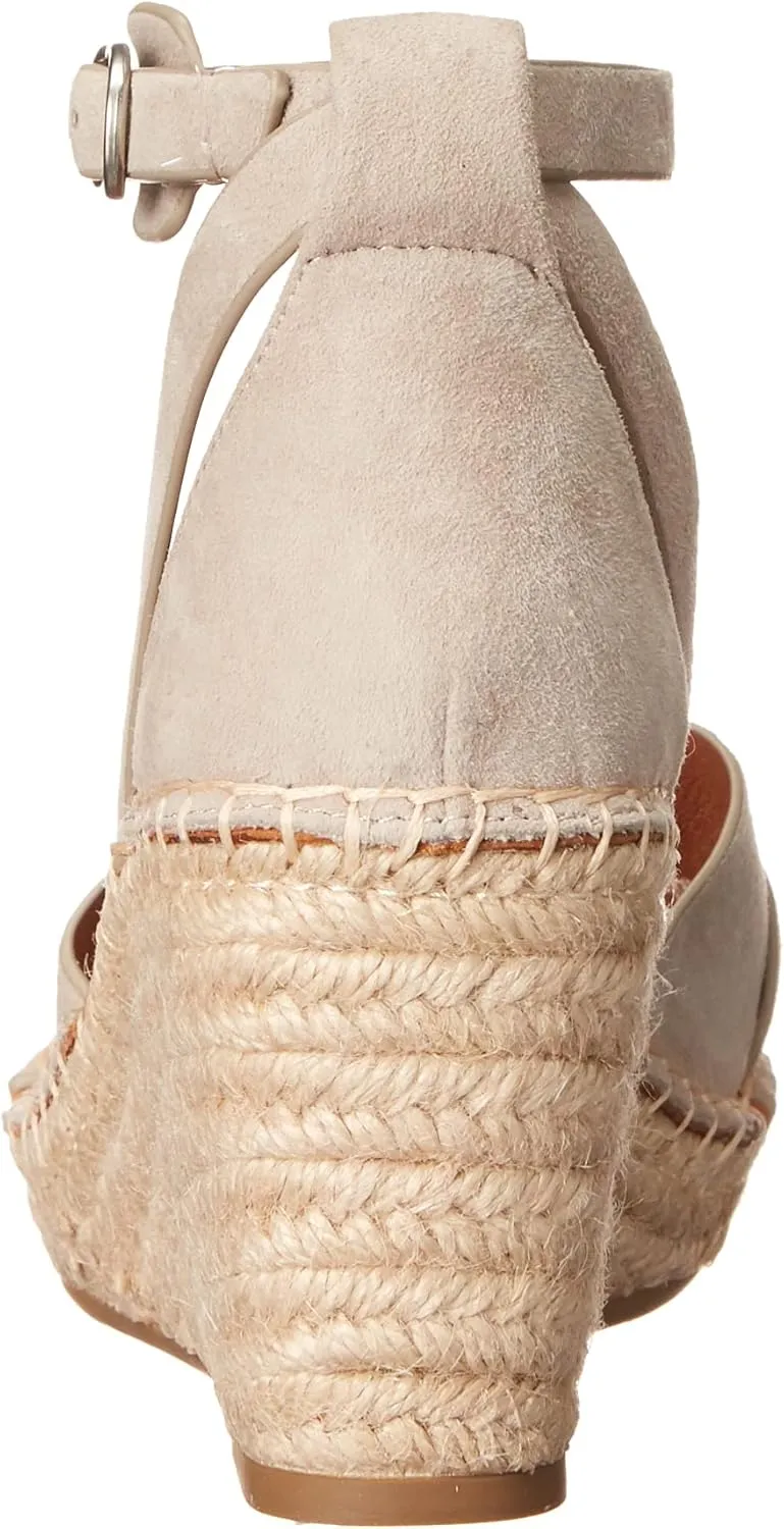 Gentle Souls by Kenneth Cole Women's Charli X Band Buckle Heeled Sandal Espadrille Wedge