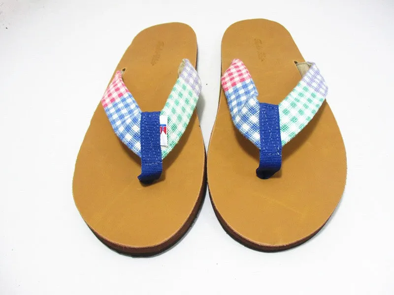 Gingham Flip Flops - Clearance