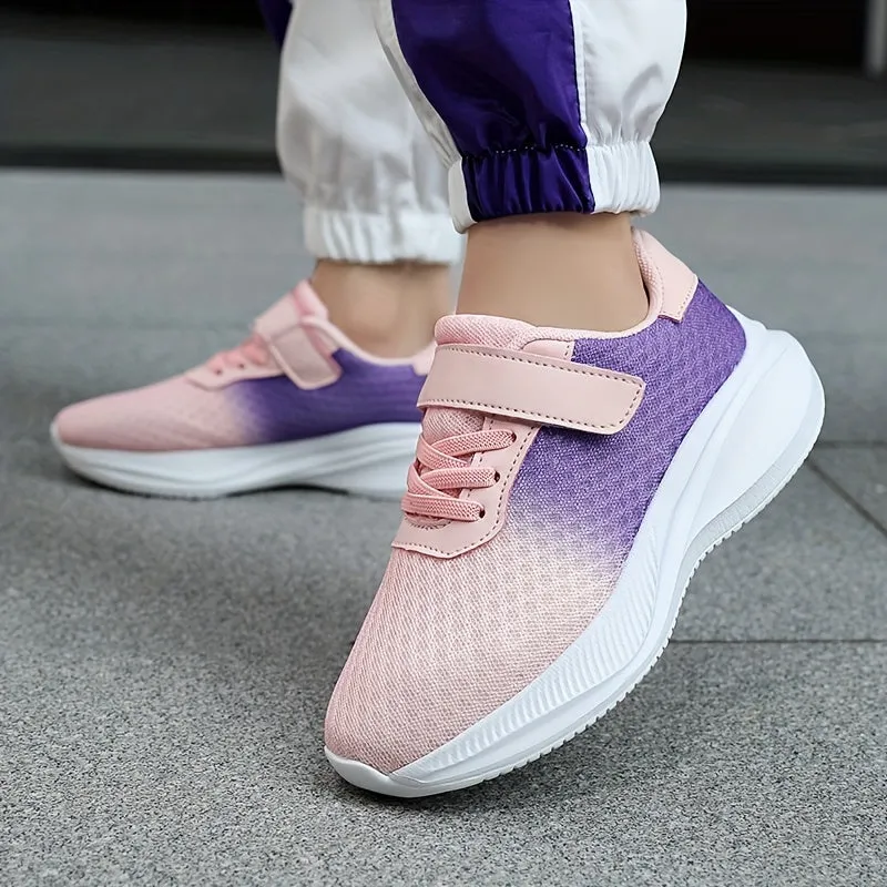 Girls' Gradient Breathable Sneakers