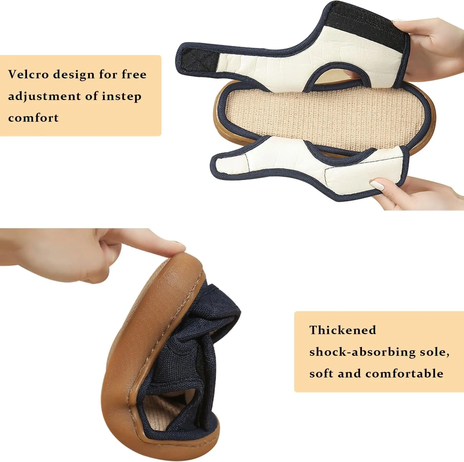 haozaikeji Men Diabetic Slippers Extra Wide Width Diabetic Sandals Open Toe Swollen Slippers Adjustable Edema Slippers for Swollen Feet Edema Arthritis Elderly