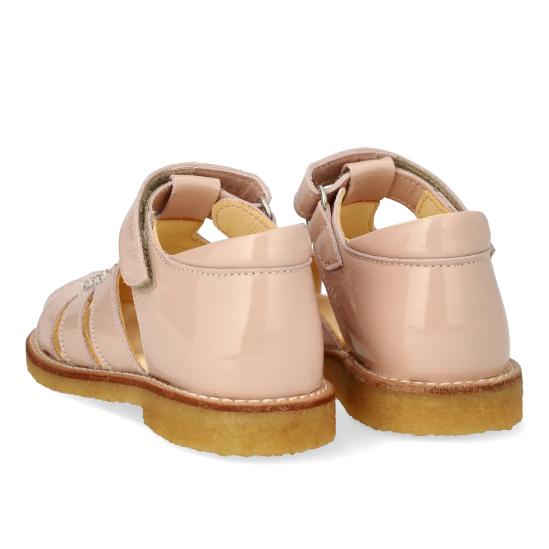 Heart sandal with a sparkling glitter heart