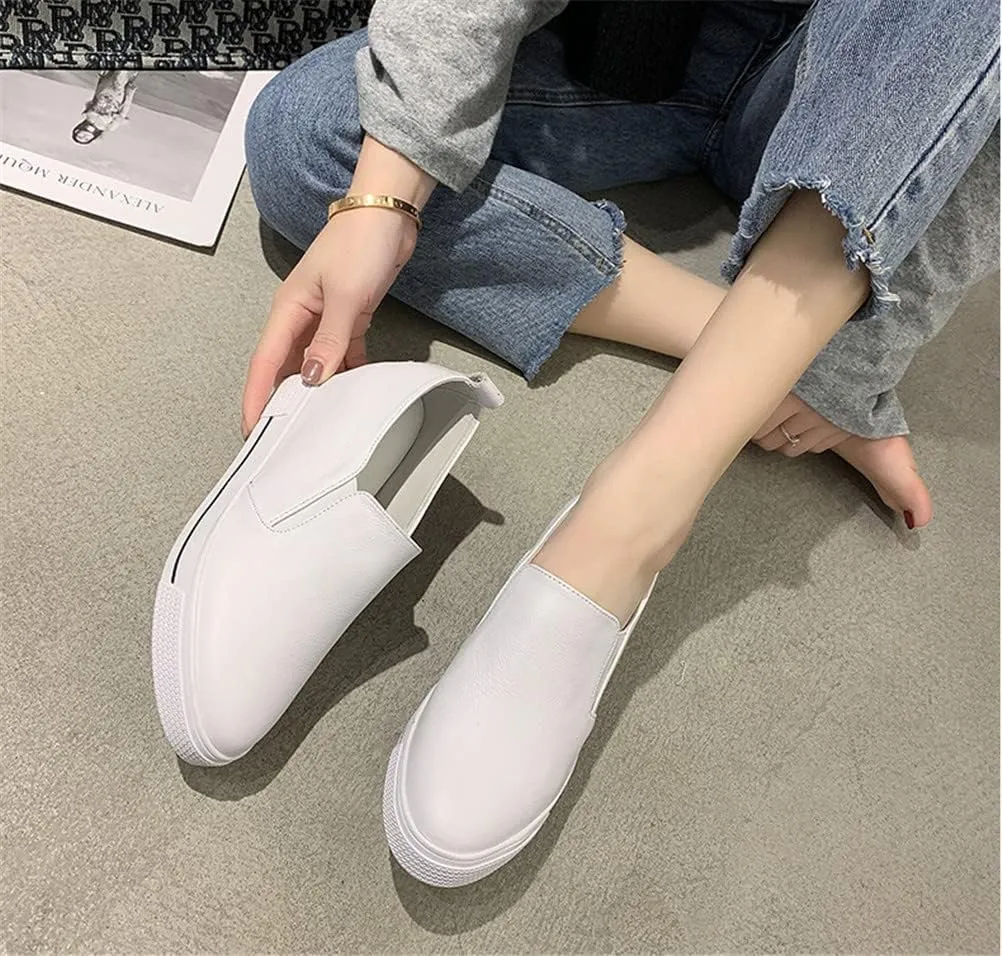 Hidden Wedge Sneakers for Women Slip on, Fashion High Heel Low Top Canvas Shoes Casual Platform Loafers