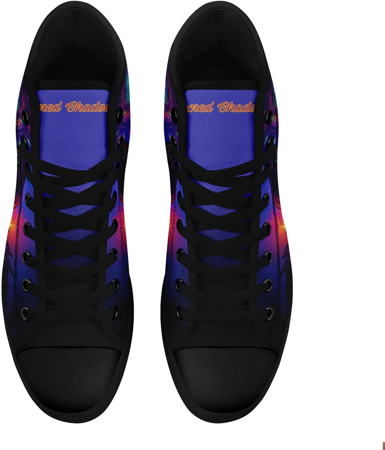 High-top Skull Canvas Sneaker for Men Women Punk Gothic Fashion Unisex Trendy Flame Walking Casual Flat Walking Shoes