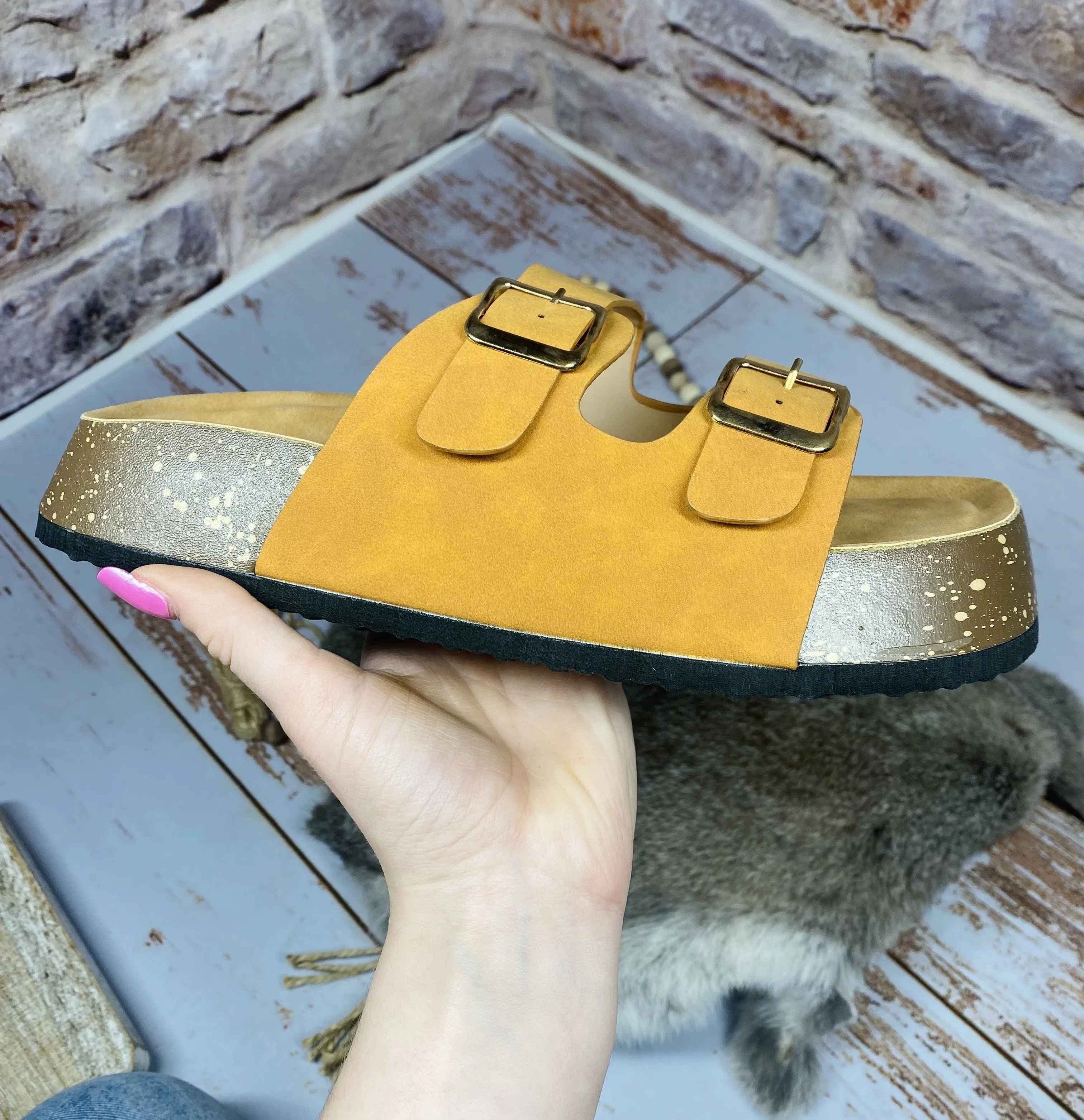 Jade Double Buckle Sandal