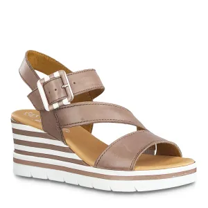 JANA - HI WEDGE FASHION SANDAL - TAUPE