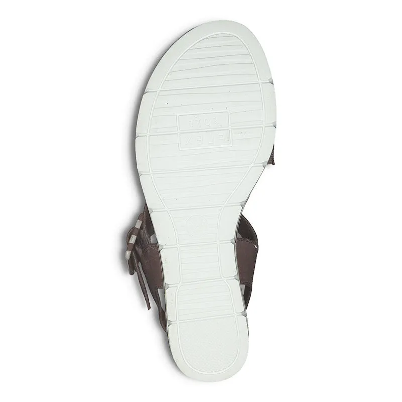 JANA - HI WEDGE FASHION SANDAL - TAUPE