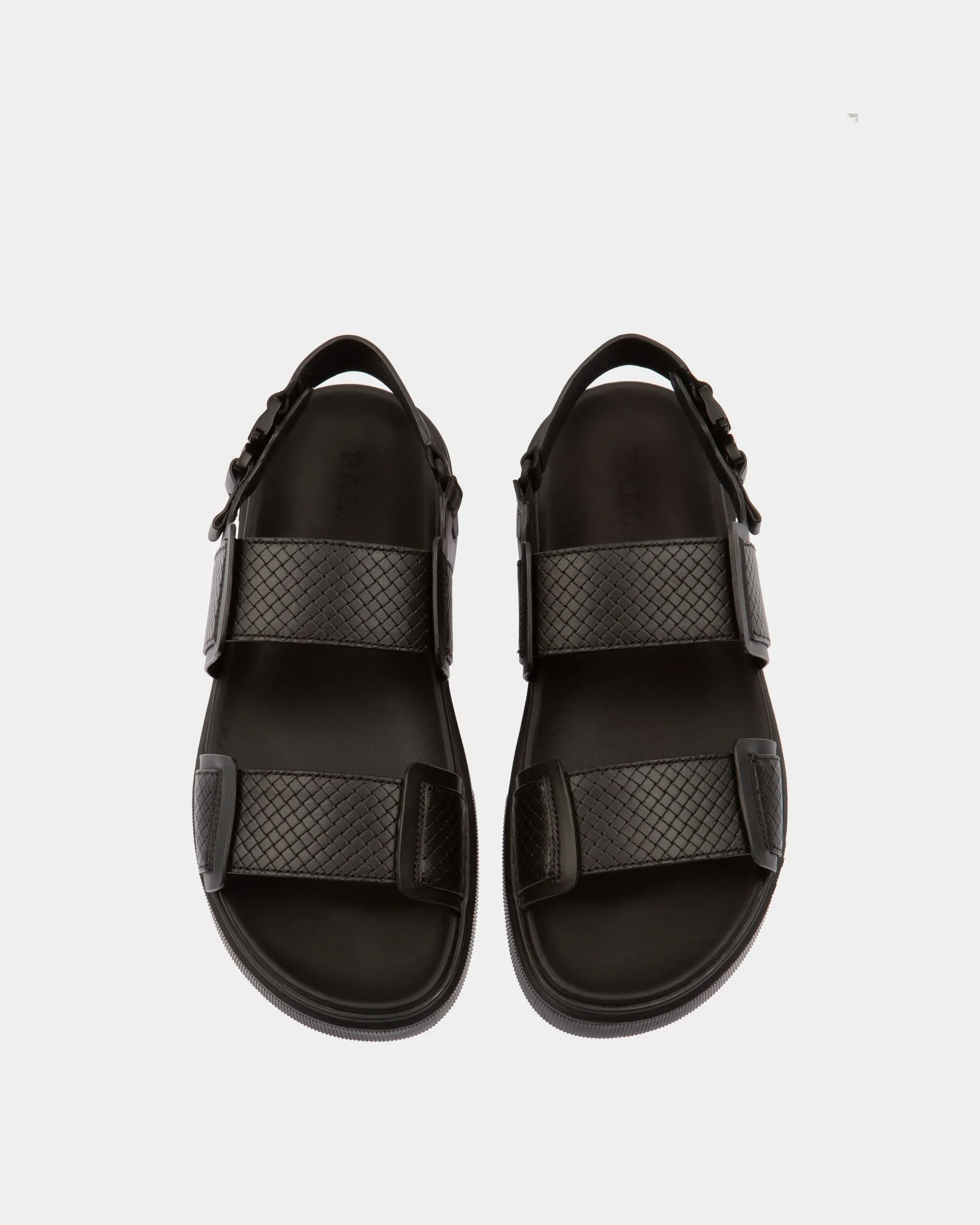 Jaron Leather Sandals In Black