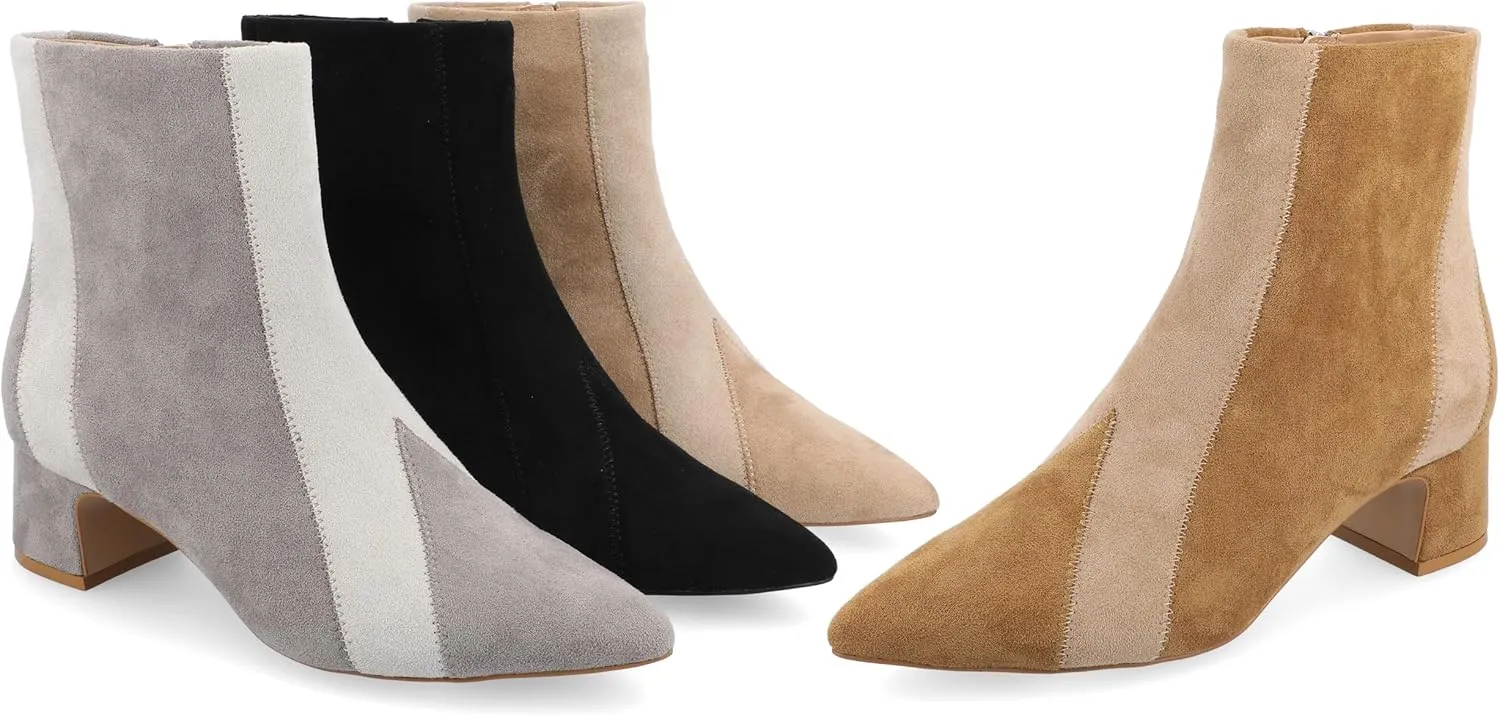 Journee Collection Womens Lusinda Faux Suede Booties