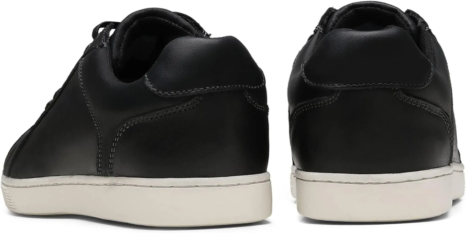 Jousen Men's Sneakers Leather Casual Shoes for Men Business Lace Up Dress Sneaker Mens Shoe
