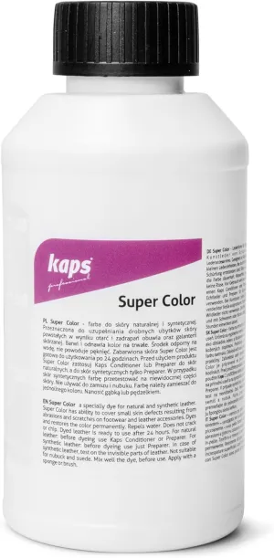 Kaps Dye Paint For Natural and Synthetic Leather Textiles, Super Color, 16.9 fl. Oz.