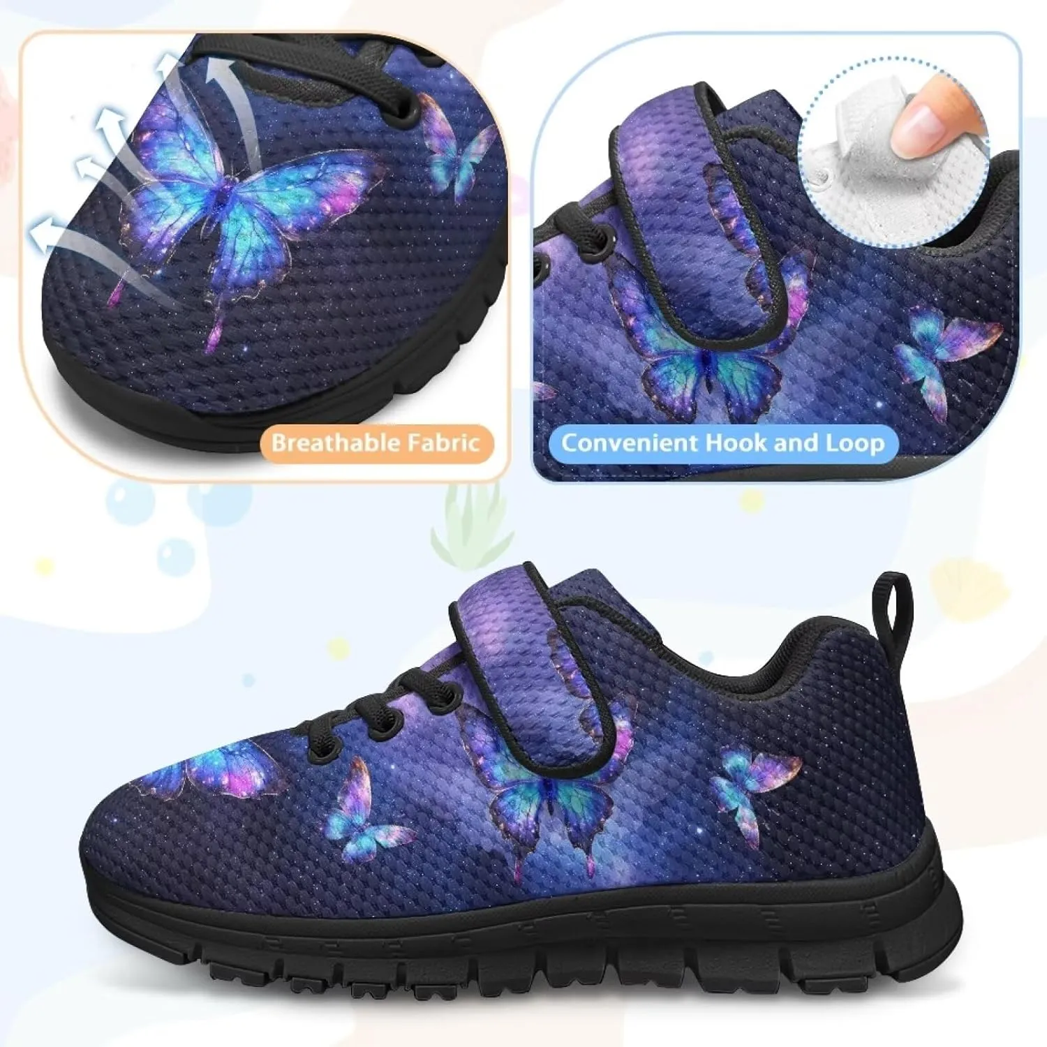 Kids Lightweight Strap Athletic Tennis Shoes Animal Sneakers Breathable Sports Running Walking Shoes for Boys Girls US 11-15