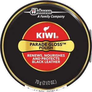 Kiwi Parade Gloss Shoe Polish - Black - 2.5 oz. - Large