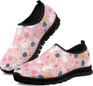 Ladies Lightweight Tennis Shoes Non-Slip Running Walking Sneakers Slip on Work Casual Comfor Gym Shoes