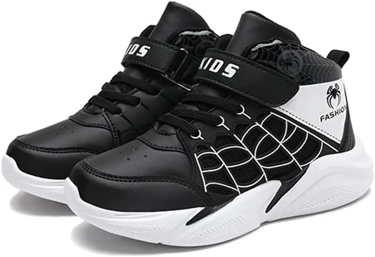 Lightweight Basketball Shoes for Kids Boys High-top Boots Youth Lightweight Outdoor Sneakers