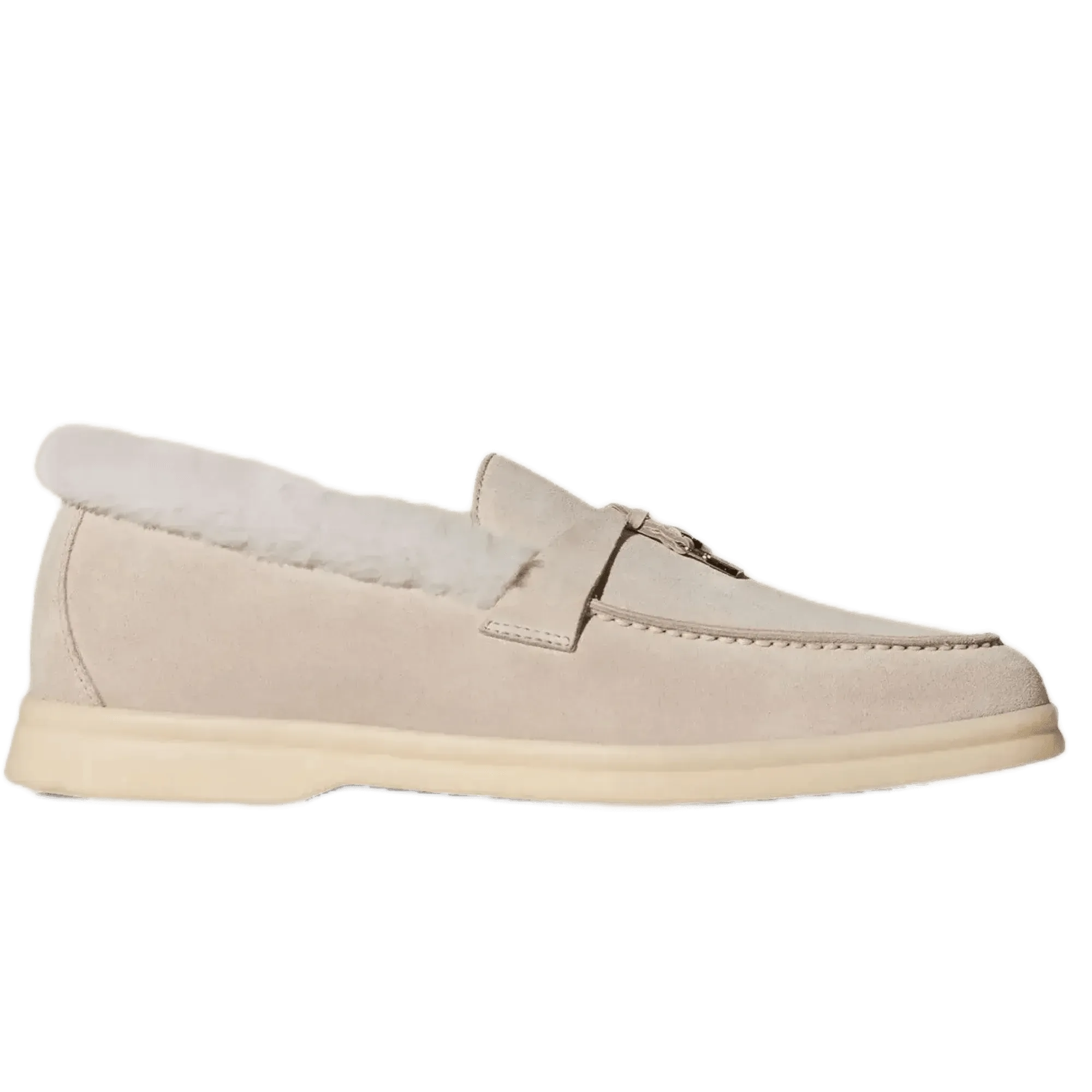Loro Piana Women's Summer Charms Walk Loafers (Suede with Beaver Fur)