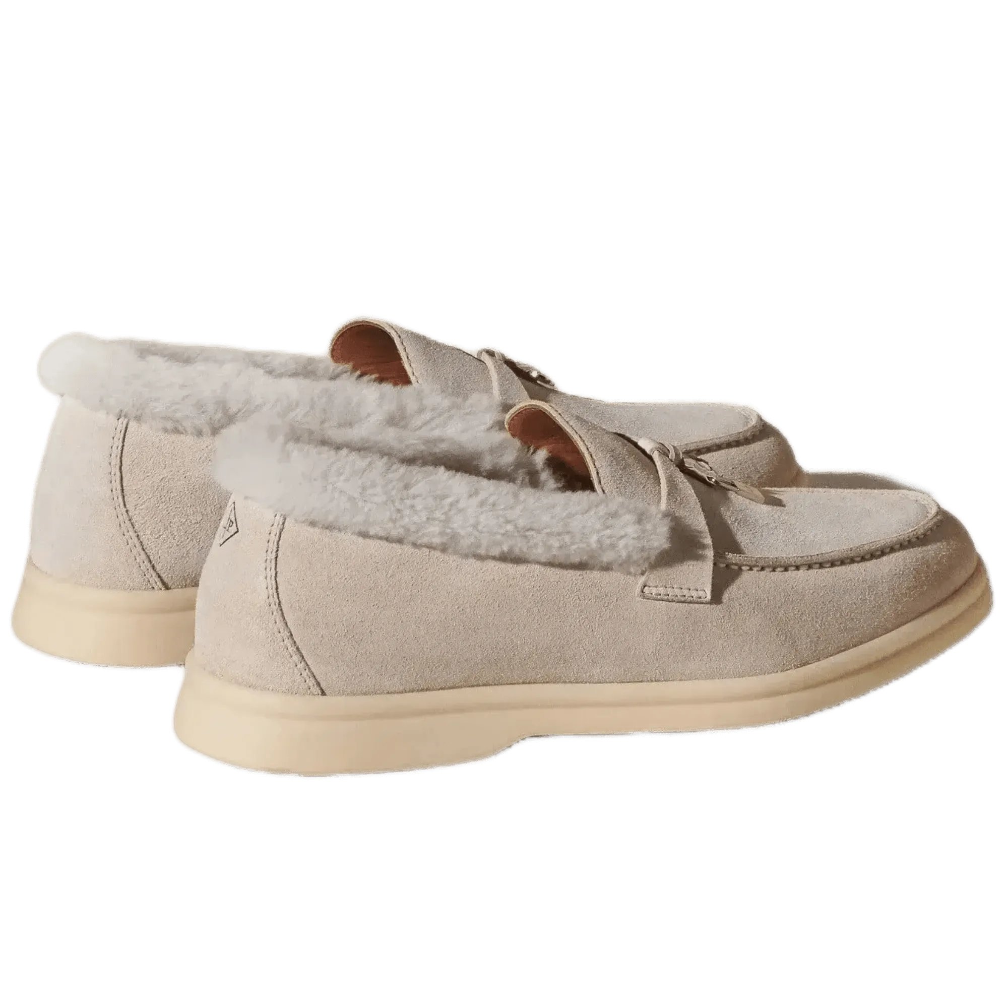 Loro Piana Women's Summer Charms Walk Loafers (Suede with Beaver Fur)