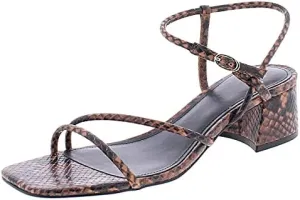 Marc Fisher LTD Womens Jiny 2 Leather Dress Sandals Brown 8 Medium (B,M)