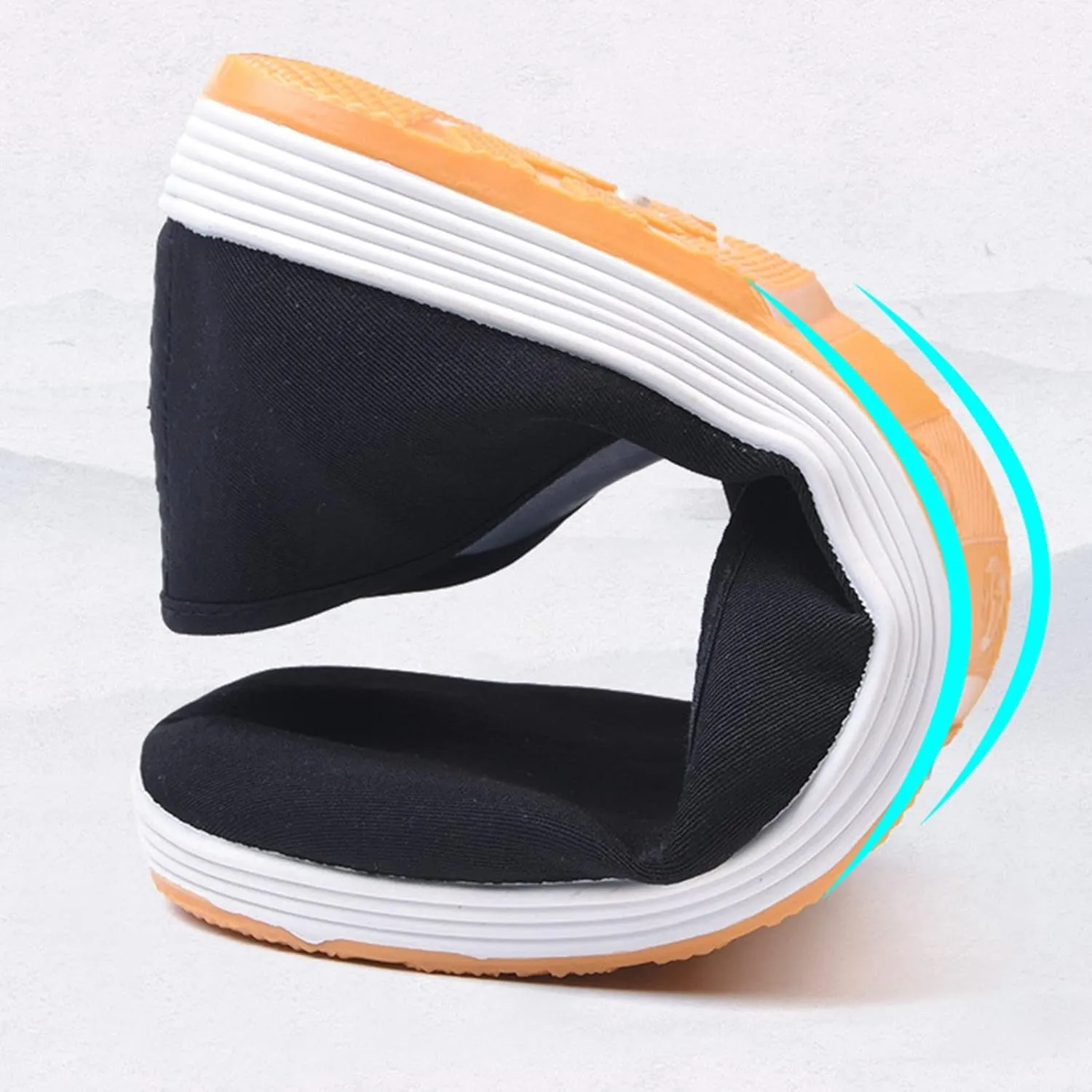 Mens Chinese Traditional Kung Kung Fu Tai Chi Canvas Shoes, Traditional Anti-Slip Rubber Sole Arts Shoes, Sweat-Absorbent Non-Slip and Wear-Resistant, for Hip-Hop, Parkour, Taekwondo