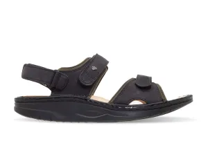 Mens Finnamic Yuma Schwarz Olive Sandals