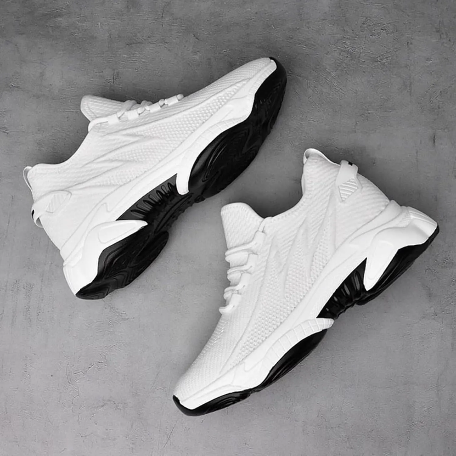 Men's Invisible Height Increasing Elevator Shoes 2.36" Height-Boosting Fashion Casual Sneakers Lace up Fashion Dress Sneakers Breathable Athletic Shoes