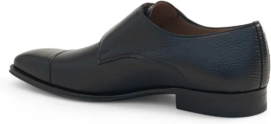 Mezlan - Double Monk Strap - Men's Cap Toe Dress Shoe in Smooth & Textured Calfskin
