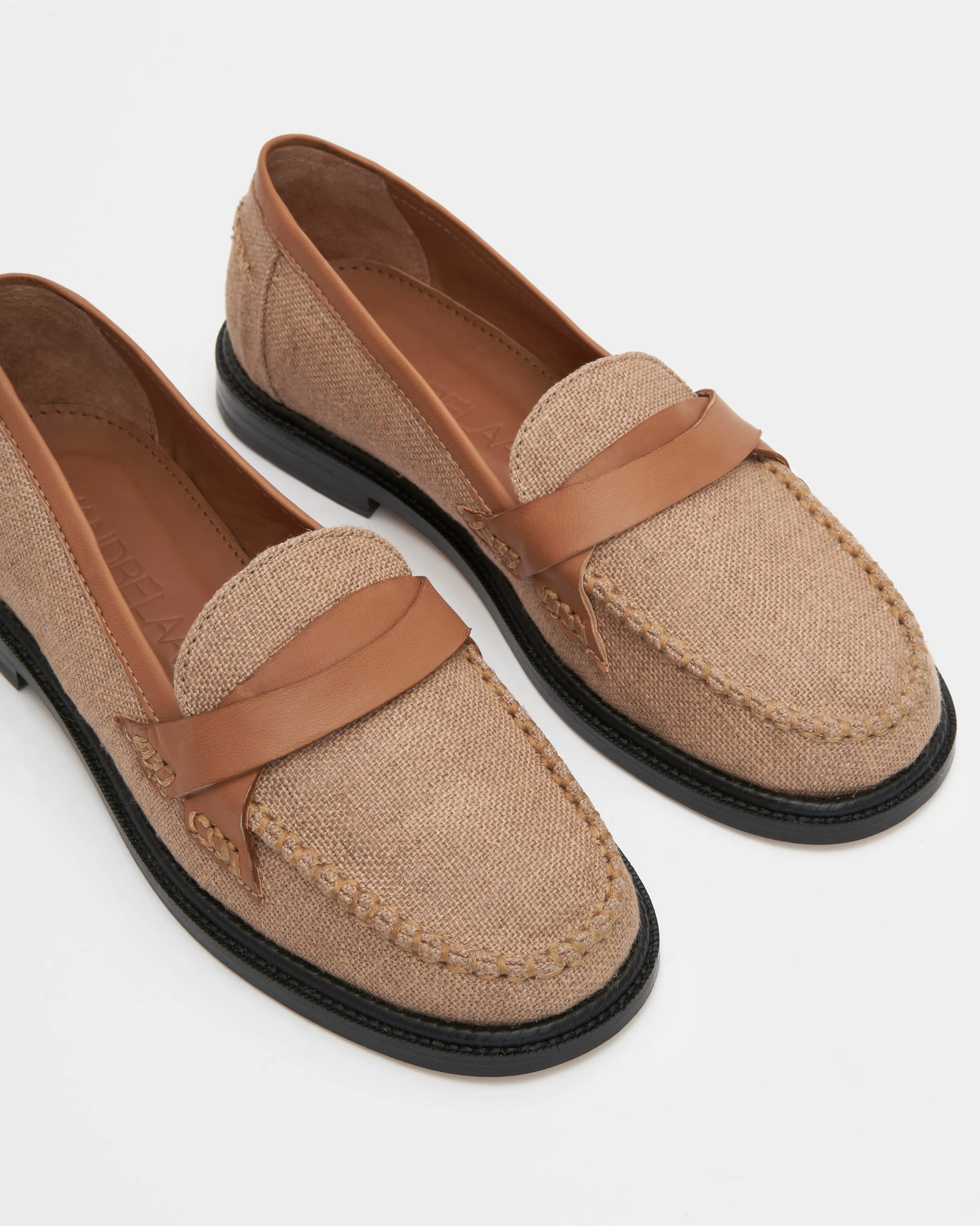 Mona Loafer, Sand Linen