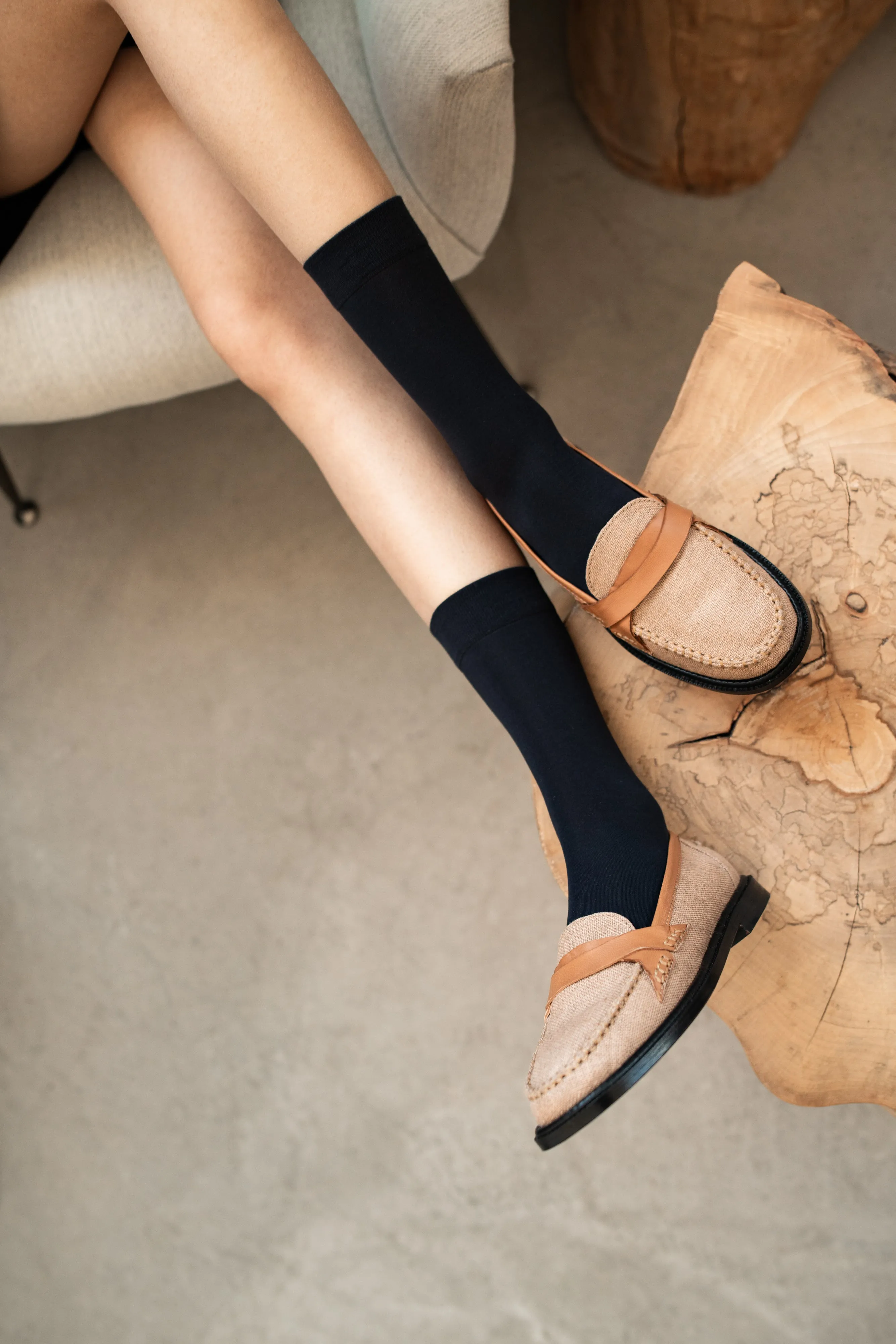 Mona Loafer, Sand Linen
