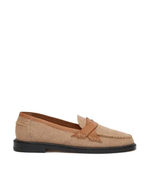 Mona Loafer, Sand Linen