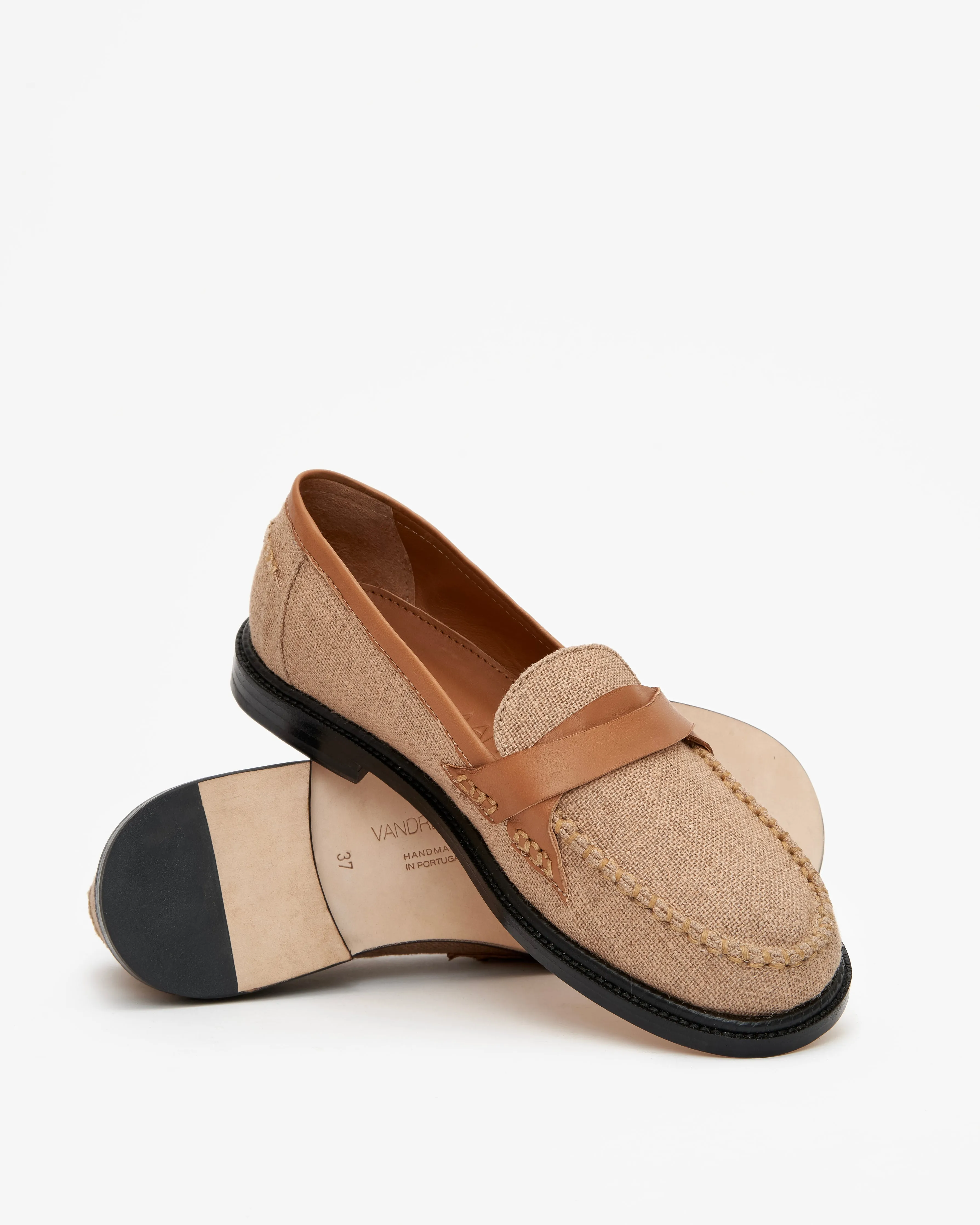Mona Loafer, Sand Linen