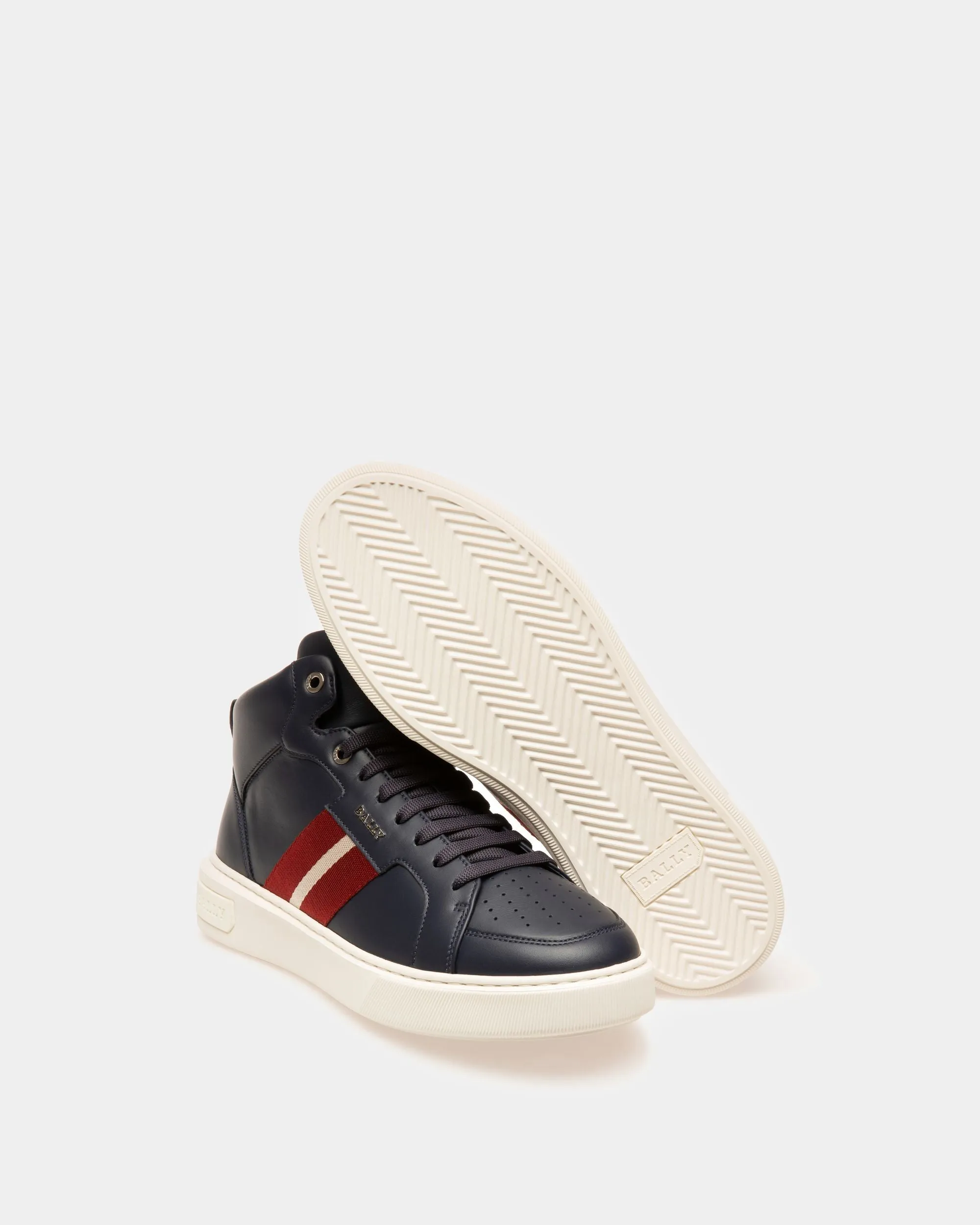 Myles Leather Sneakers In Ink